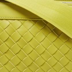 Pre Owned Bottega Veneta Kiwi Intrecciato Leather Classic Duo Crossbody Bag