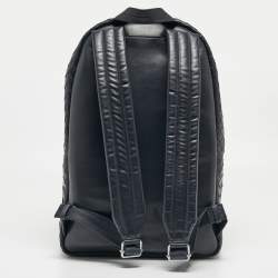 Bottega Veneta Navy Blue Intrecciato Leather Medium Archetypal Backpack