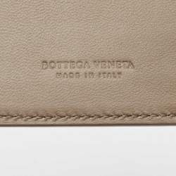 Bottega Veneta Brown/Yellow Intrecciato Leather Bifold Card Case