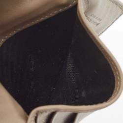 Pre Owned Bottega Veneta Brown/Yellow Intrecciato Leather Bifold Card Case