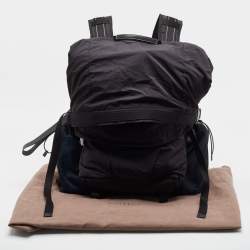 Bottega Veneta Black/Blue Nylon Paper Touch Backpack