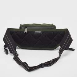  Bottega Veneta Green/Black Nylon and Mesh Foldable Belt Bag