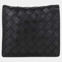Bottega Veneta Black/Grey Fabric and Leather Foldable Bag