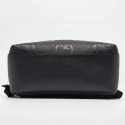 Gucci Black Jumbo GG Leather Large Backpack