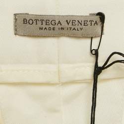 Bottega Veneta Off-White Gabardine Cotton Pants M