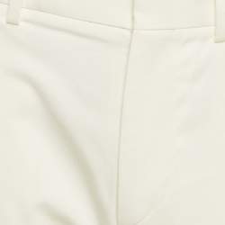 Bottega Veneta Off-White Gabardine Cotton Pants M