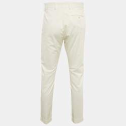 Bottega Veneta Off-White Gabardine Cotton Pants M