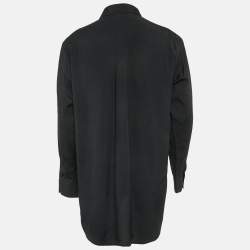 Bottega Veneta Black Crepe Button Front Full Sleeve Shirt S