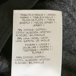 Bottega Veneta Black Cotton Knit Zip-Up Continuity Hoodie S