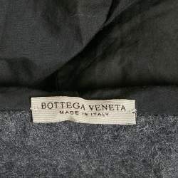 Bottega Veneta Black Cotton Knit Zip-Up Continuity Hoodie S