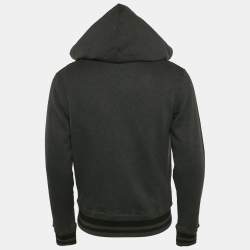 Bottega Veneta Black Cotton Knit Zip-Up Continuity Hoodie S