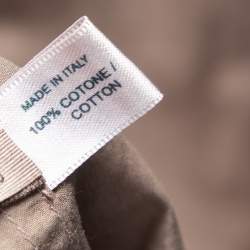 مملوكة مسبقًا قميص بوتيغا فينيتا قطن بني فاتح بكم قابل للفصل مقاس كبير جدًا - إكس لارج