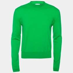 Bottega Veneta Green Cashmere Blend Crewneck Jumper L