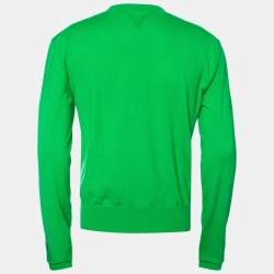 Bottega Veneta Green Cashmere Blend Crewneck Jumper L