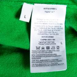Bottega Veneta Green Cashmere Blend Crewneck Jumper L