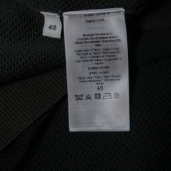 Pre Owned Bottega Veneta Brown Double Pique Long Sleeve Polo T-Shirt M