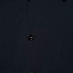 Bottega Veneta Black Technical Cotton Button Front Coat M