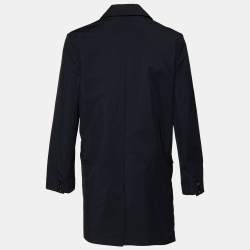 Bottega Veneta Black Technical Cotton Button Front Coat M