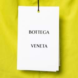 Pre Owned Bottega Veneta Lime Green Cotton Elastic Waist Shorts M