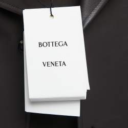 Pre Owned Bottega Veneta Brown Lambskin Leather Shirt S