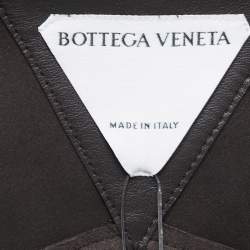 Pre Owned Bottega Veneta Brown Lambskin Leather Shirt S