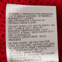 Bottega Veneta Red Patterned Knit Polo T-shirt M 