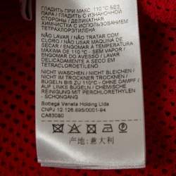 Bottega Veneta Red Patterned Knit Polo T-shirt M 