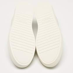Bottega Veneta White Leather and Suede Low Top Sneakers Size 43
