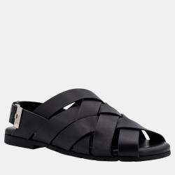 Bottega Veneta Black Leather Alfie Sandals EU 39