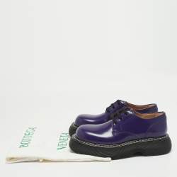 Bottega Veneta Purple Brushed Leather Swell Derby Size 41