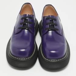 Bottega Veneta Purple Brushed Leather Swell Derby Size 41