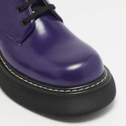 Bottega Veneta Purple Brushed Leather Swell Derby Size 41