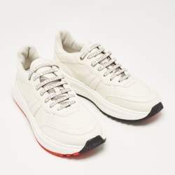 Bottega Veneta White Leather Speedster Sneakers Size 44 