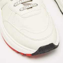 Bottega Veneta White Leather Speedster Sneakers Size 44 