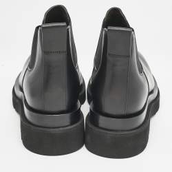 Pre Owned Bottega Veneta Black Leather Chelsea Boots Size 41.5