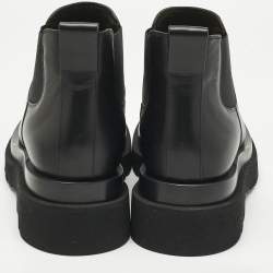 مملوكة مسبقًا Bottega Veneta Black Leather Lug Chelsea Boots Size 44