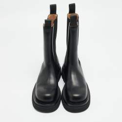 مملوكة مسبقًا حذاء بوت تشيلسي جلد أسود بوتيغا فينيتا مقاس 40