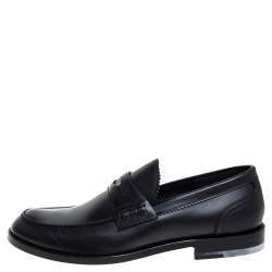 Pre Owned حذاء لوفرز بوتيغا فينيتا سير بيني جلد أسود مقاس 42.5 