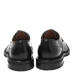 Pre Owned Bottega Veneta Black Leather Lace-up Derby Size 43
