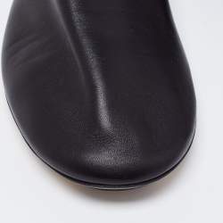 Pre Owned Bottega Veneta Black Leather Scrunch Smoking Slippers Size 43