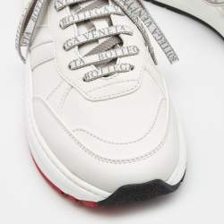 Pre Owned Bottega Veneta White Leather Speedster Sneakers Size 40.5 