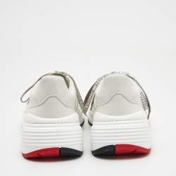 Pre Owned Bottega Veneta White Leather Speedster Sneakers Size 40.5 