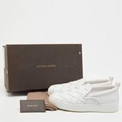 Pre Owned حذاء رياضي بوتيغا فينيتا دودجر جلد أبيض إنترشياتو مقاس 42