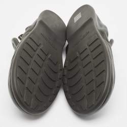 Pre Owned Bottega Veneta Dark Green Leather Lagoon Loafers Size 43