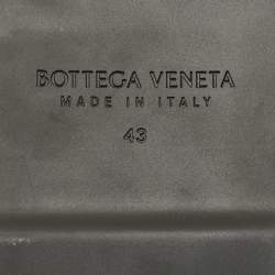 Pre Owned Bottega Veneta Dark Green Leather Lagoon Loafers Size 43