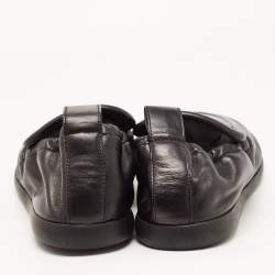 Bottega Veneta Black Leather Lagoon Elastic Loafer Size 43