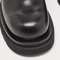 Bottega Veneta Black Leather Platform Chelsea Boots Size 41