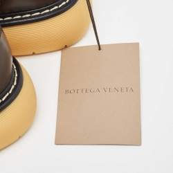 Pre Owned Bottega Veneta Brown Leather The Bounce Derby Boots Size 41