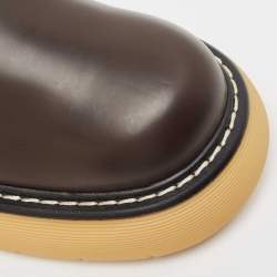 Pre Owned Bottega Veneta Brown Leather The Bounce Derby Boots Size 41