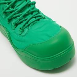 Bottega Veneta Green Nylon Puddle Bomber Boots Size 42
